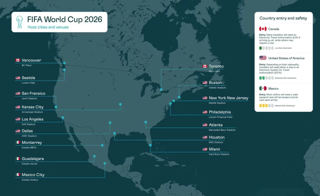 world cup 2026 map